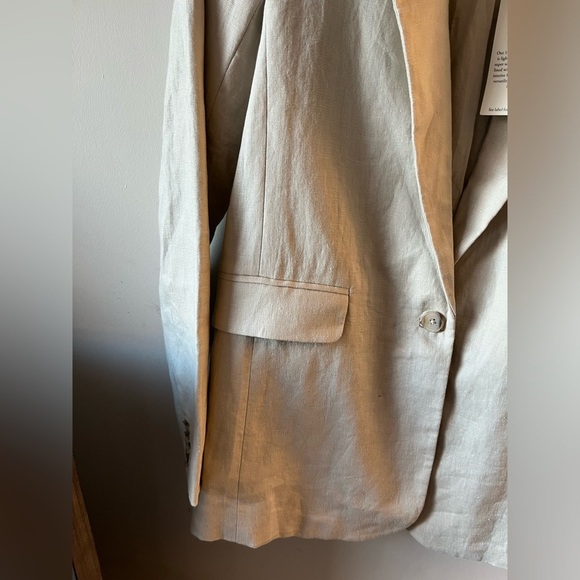 NWT Abercrombie & Fitch The A&F Linen Collection Linen Blazer - Picture 5 of 11
